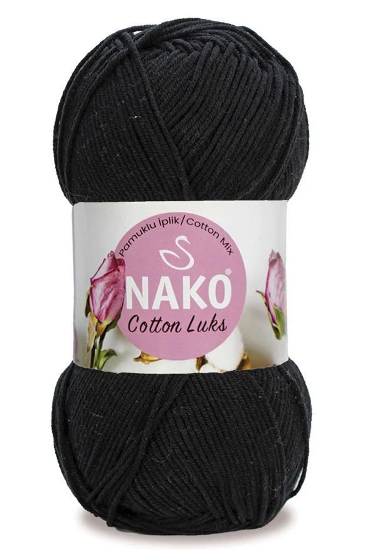 Nako Cotton Lüks 97568 Siyah Örgü İpi