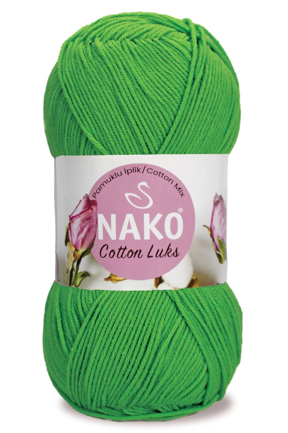 Nako Cotton Lüks 97571 Yeşil Örgü İpi