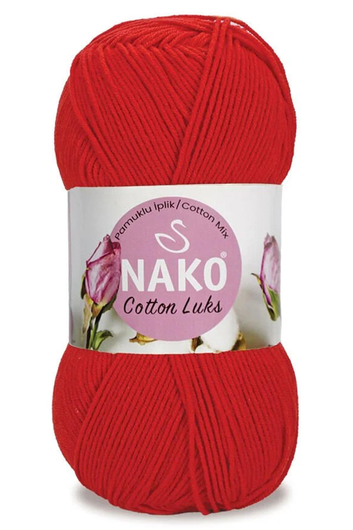 Nako Cotton Lüks 97573 Kırmızı Örgü İpi