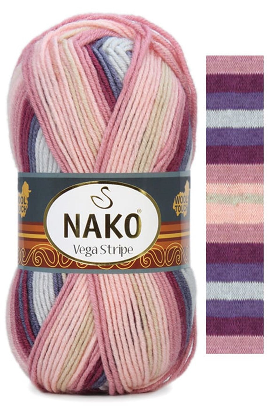 Nako Vega Stripe 82415 El Örgü İpi