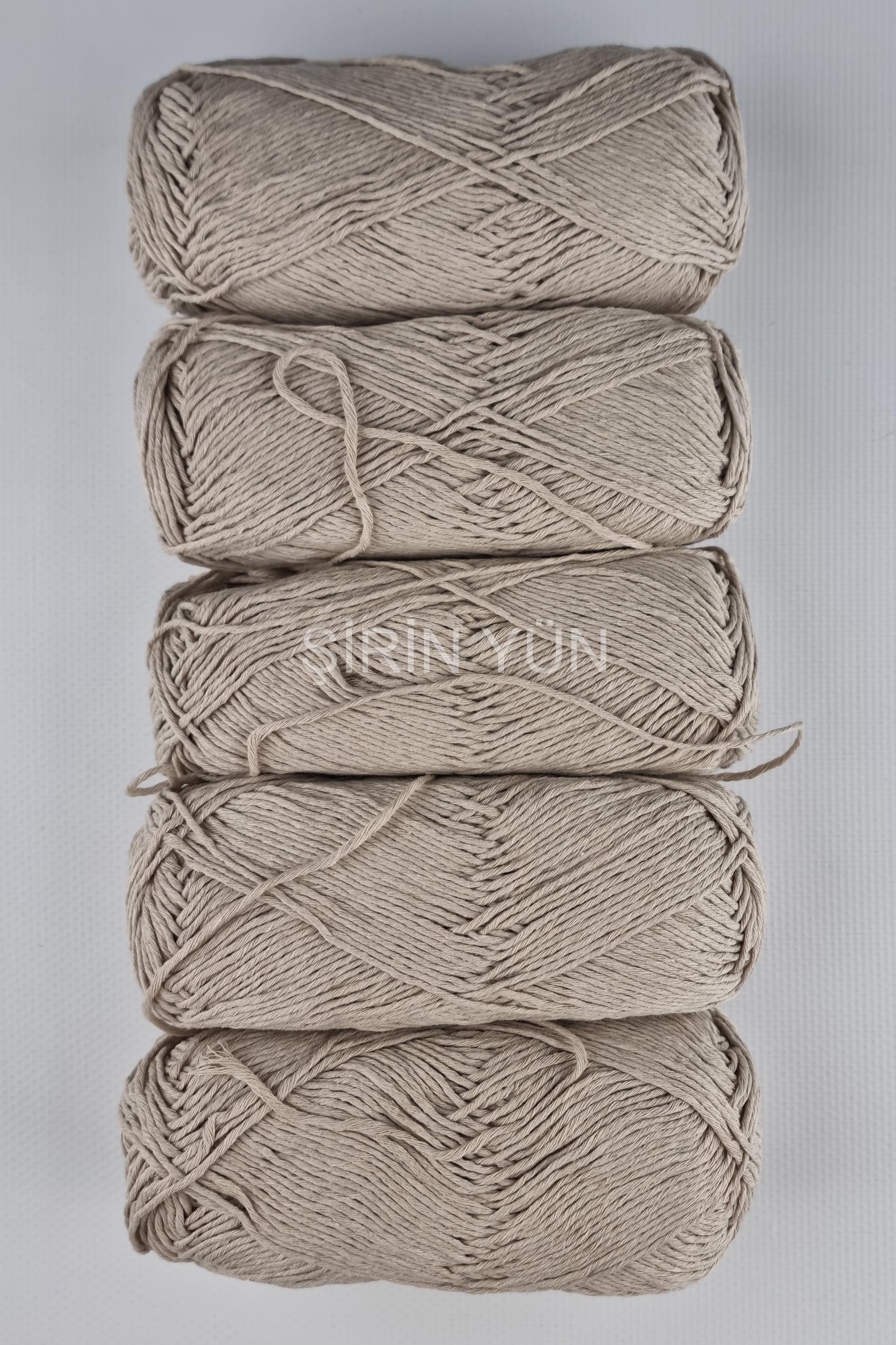 Natural Cotton El Örgü İpi 5'li Paket Bej