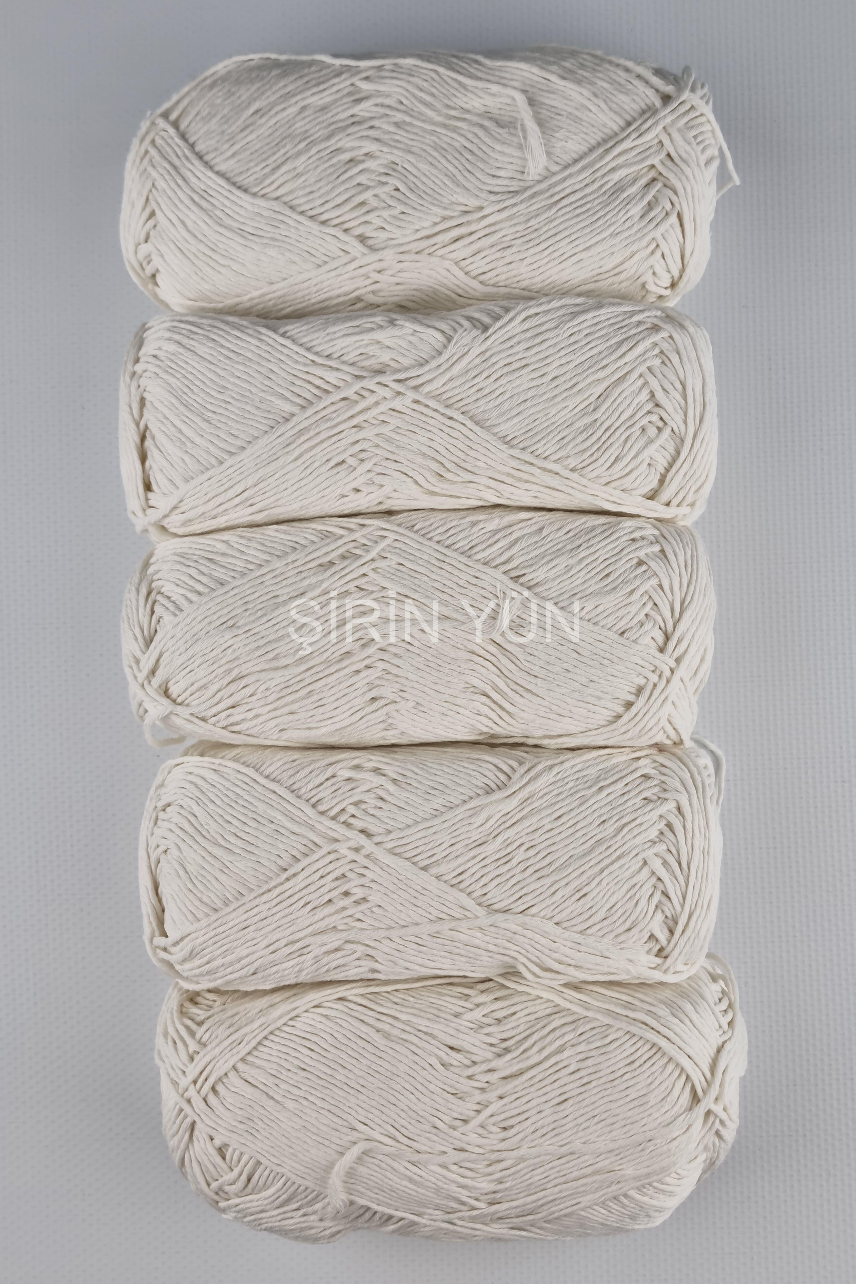 Natural Cotton El Örgü İpi 5'li Paket Ekru