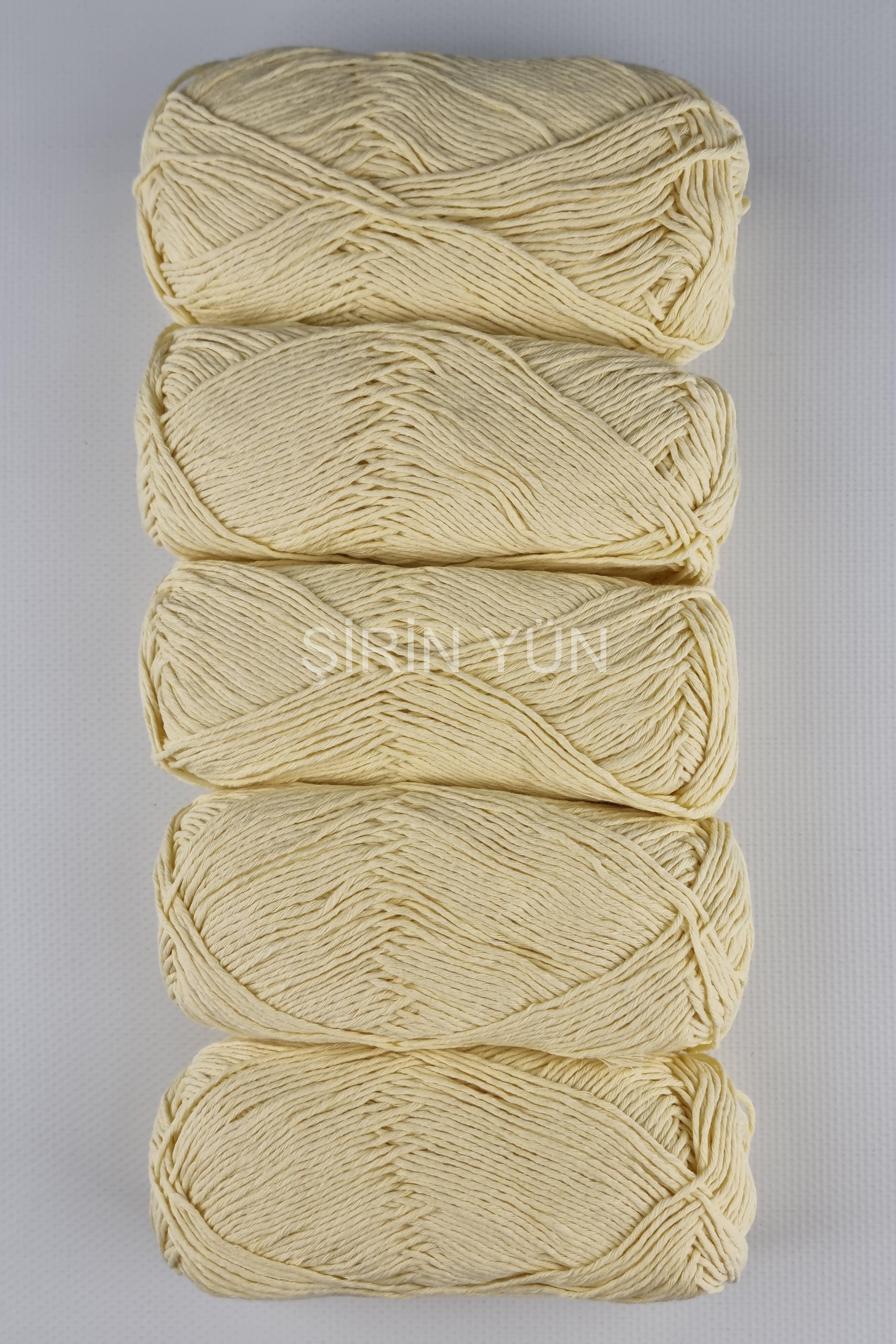 Natural Cotton El Örgü İpi 5'li Paket Krem
