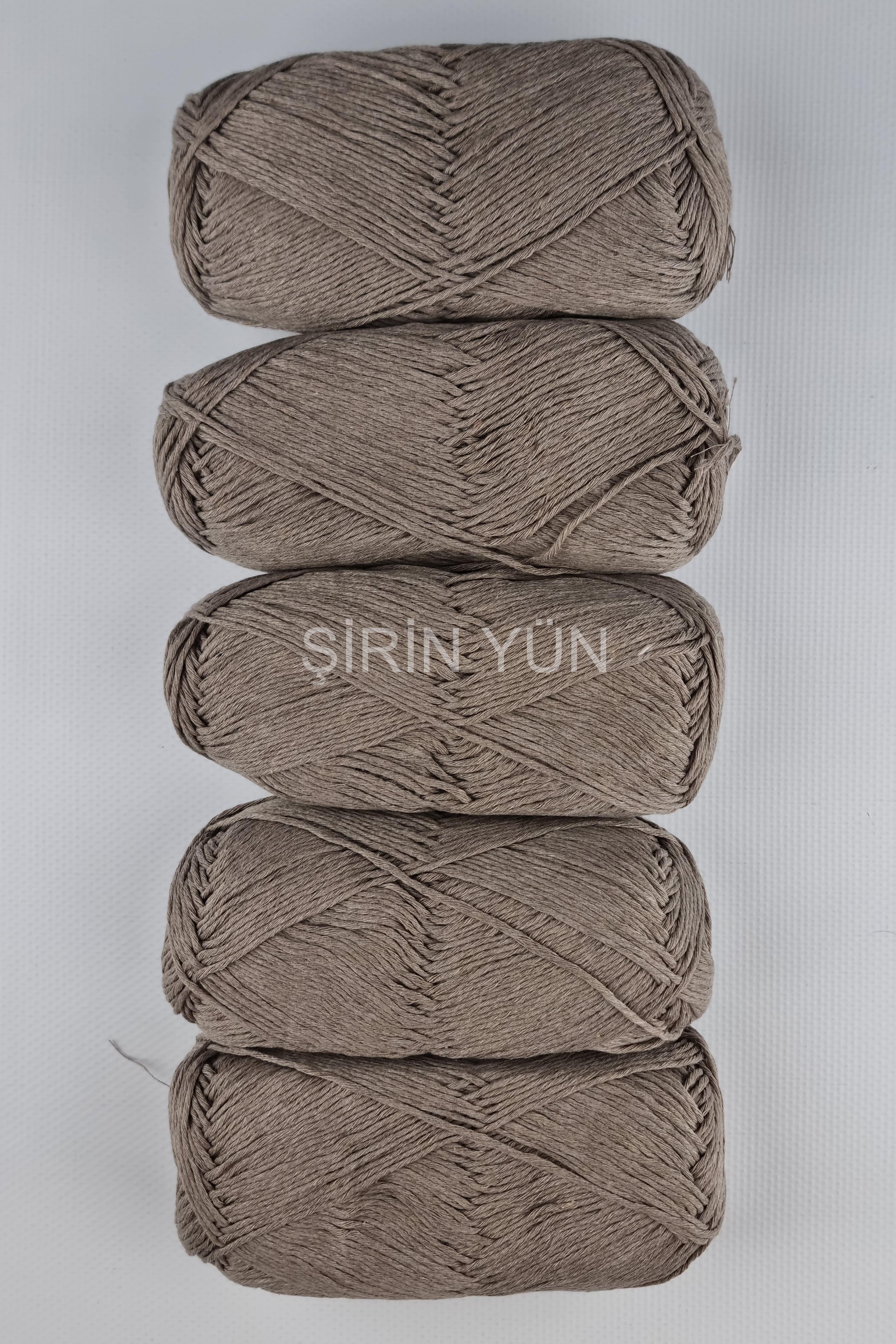 Natural Cotton El Örgü İpi 5'li Paket Vizon