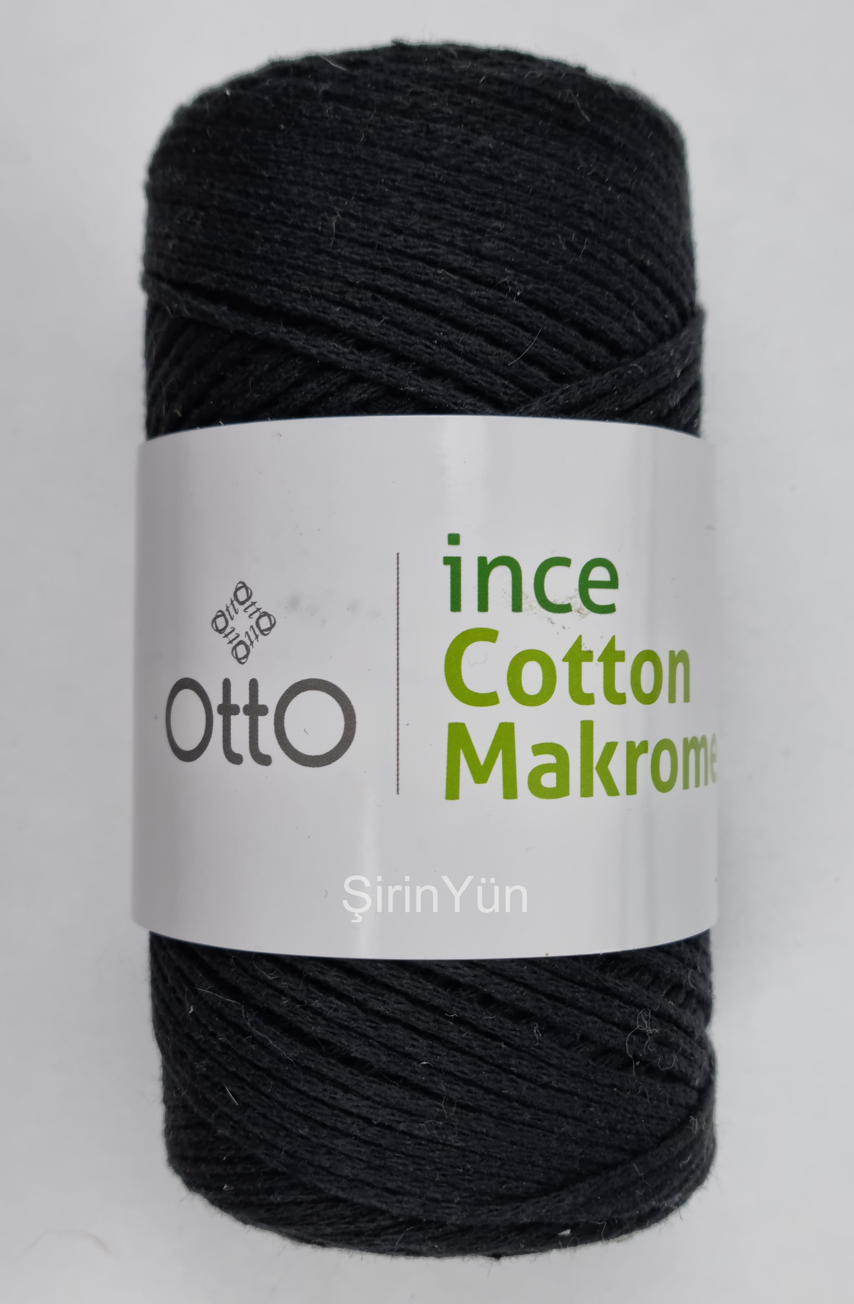 Otto İnce Cotton (Pamuk) Makrome Siyah