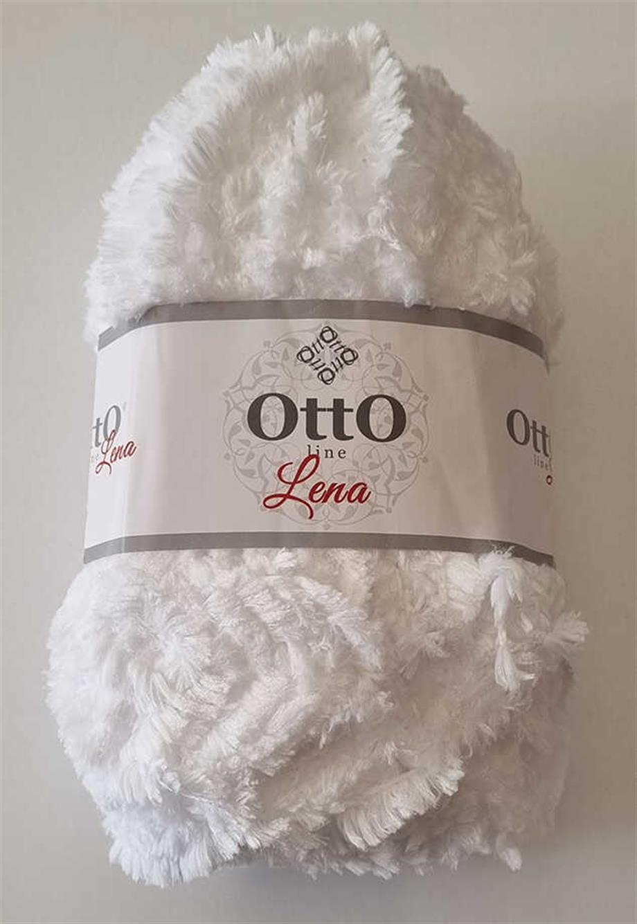 Otto Lena Kürk Örgü İpi Beyaz