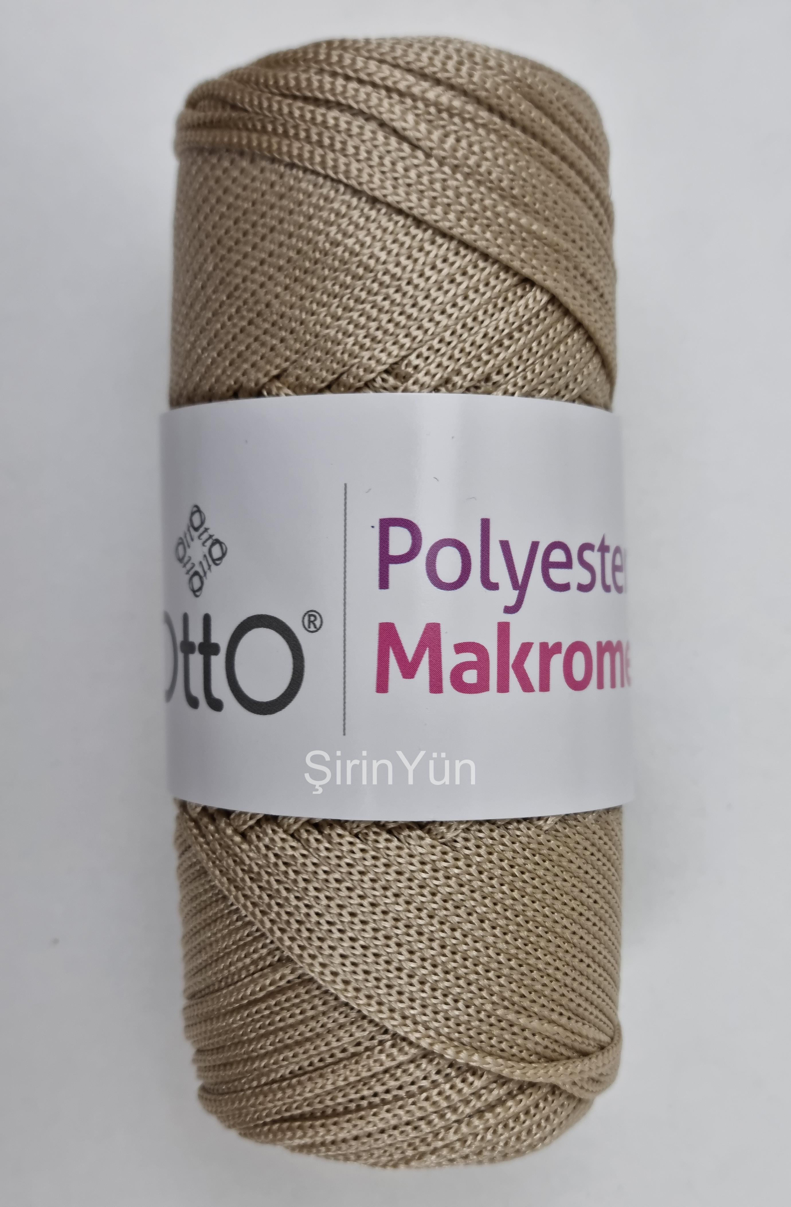 Otto Polyester Makrome Örgü İpi Açık Bej
