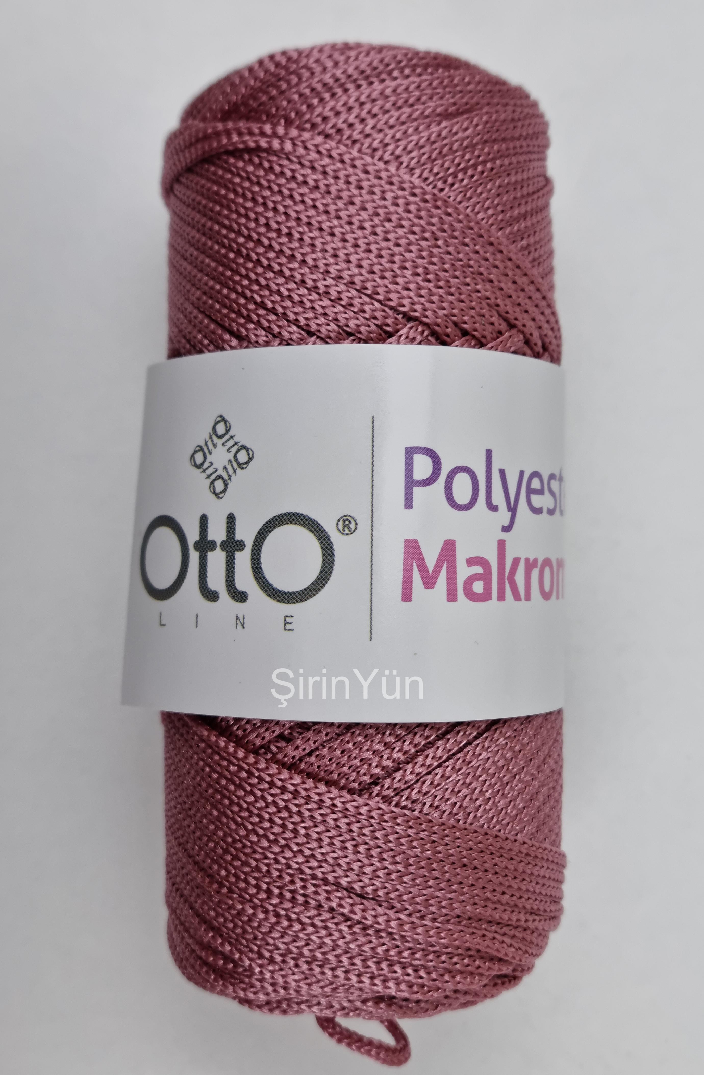 Otto Polyester Makrome Örgü İpi Gül Kurusu