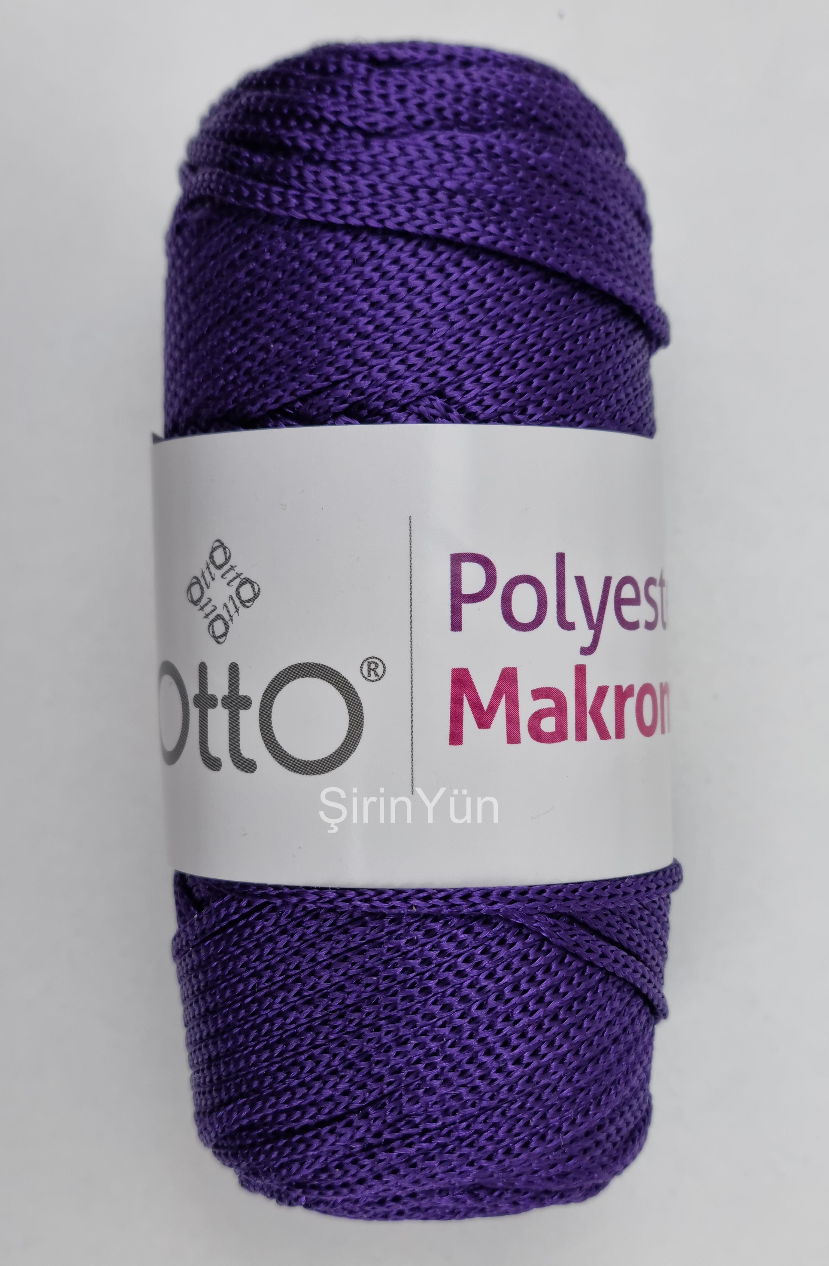 Otto Polyester Makrome Örgü İpi Patlıcan Moru
