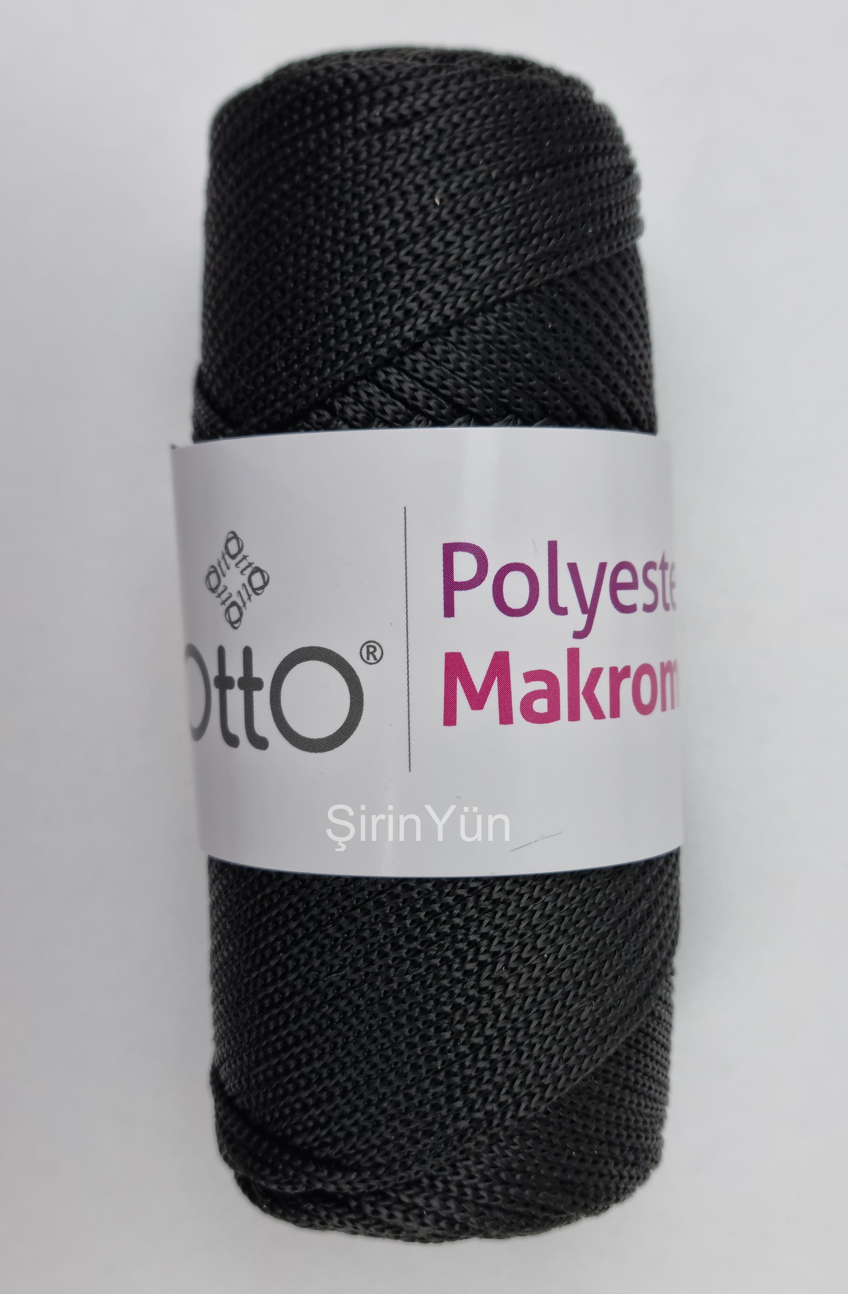 Otto Polyester Makrome Örgü İpi Siyah