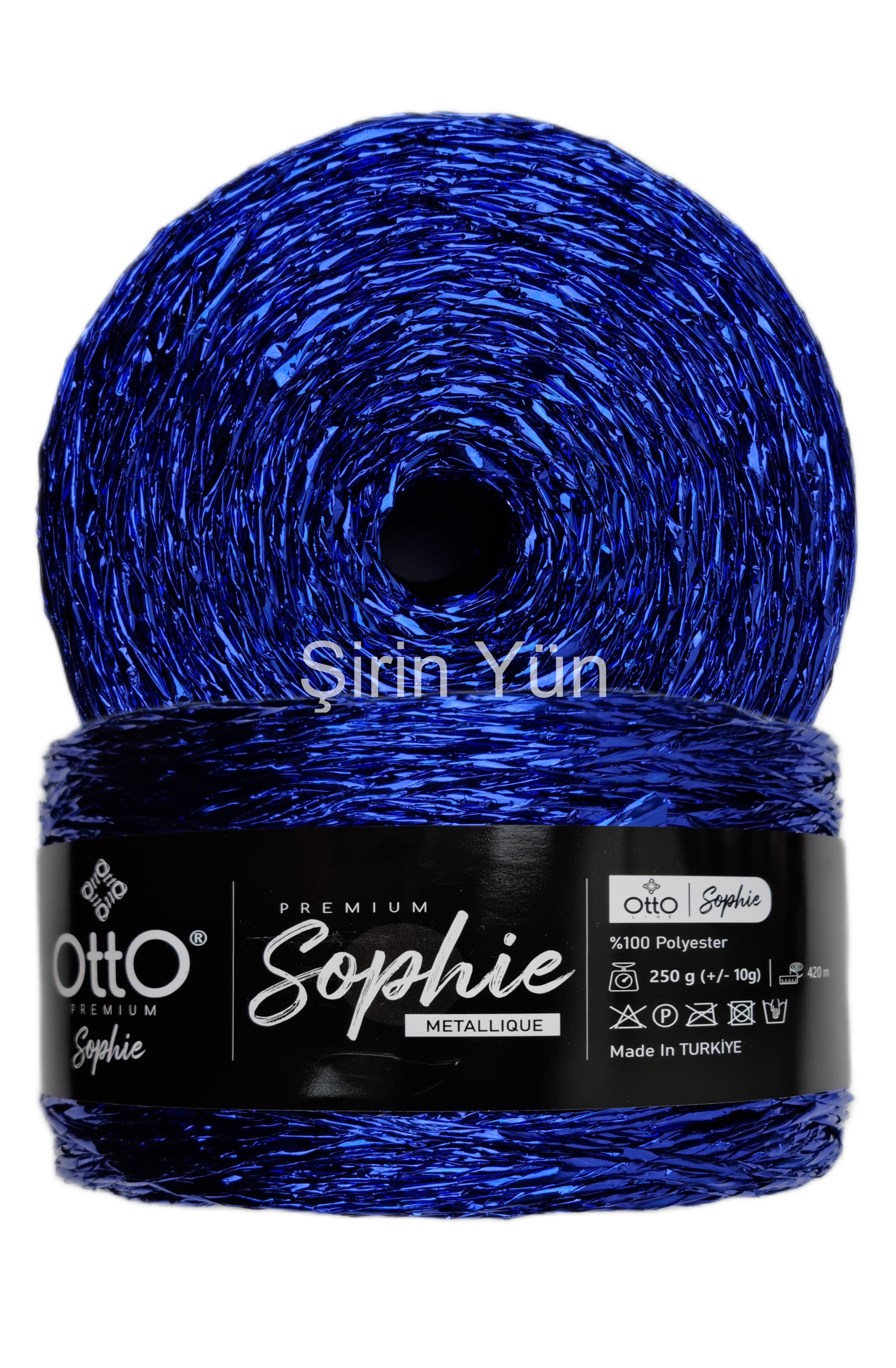 Otto Premium Sophie Metallique Metalik Kağıt İp Saks Mavi (1 Adet)