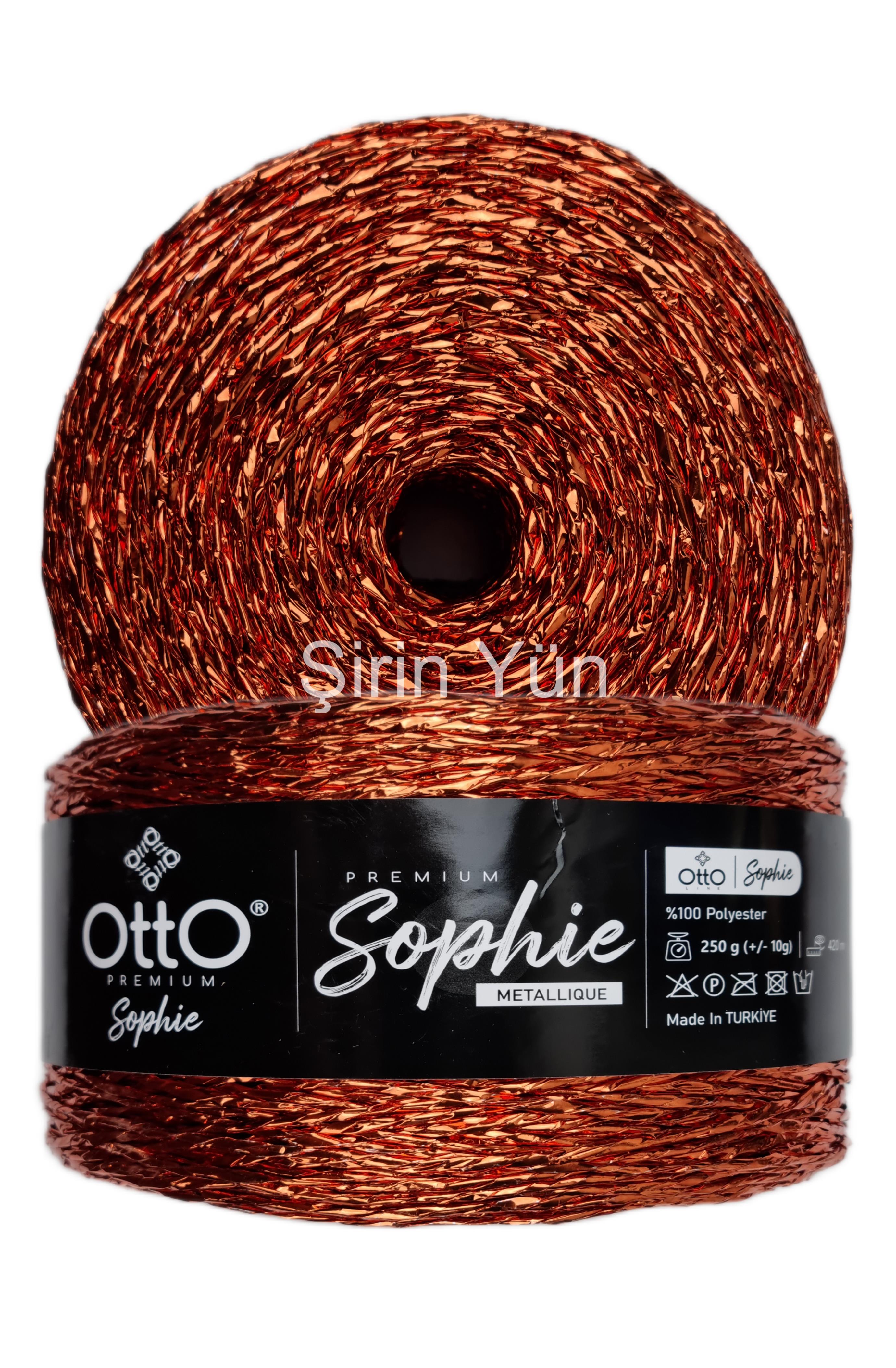 Otto Premium Sophie Metallique Metalik Kağıt İp Turuncu (1 Adet)