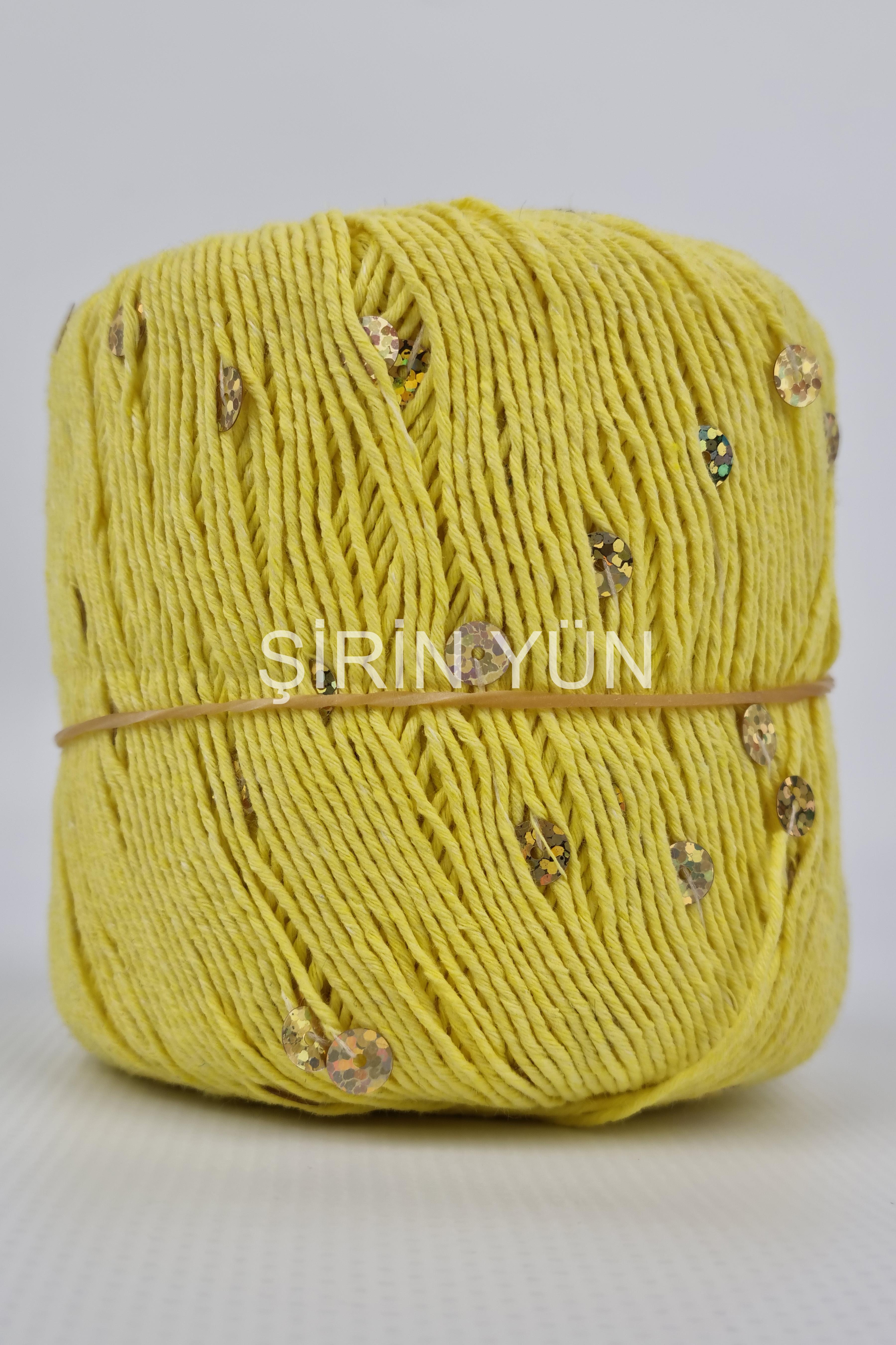 Pullu Örgü İpi 50 Gram 100 Metre Açık Sarı 2706