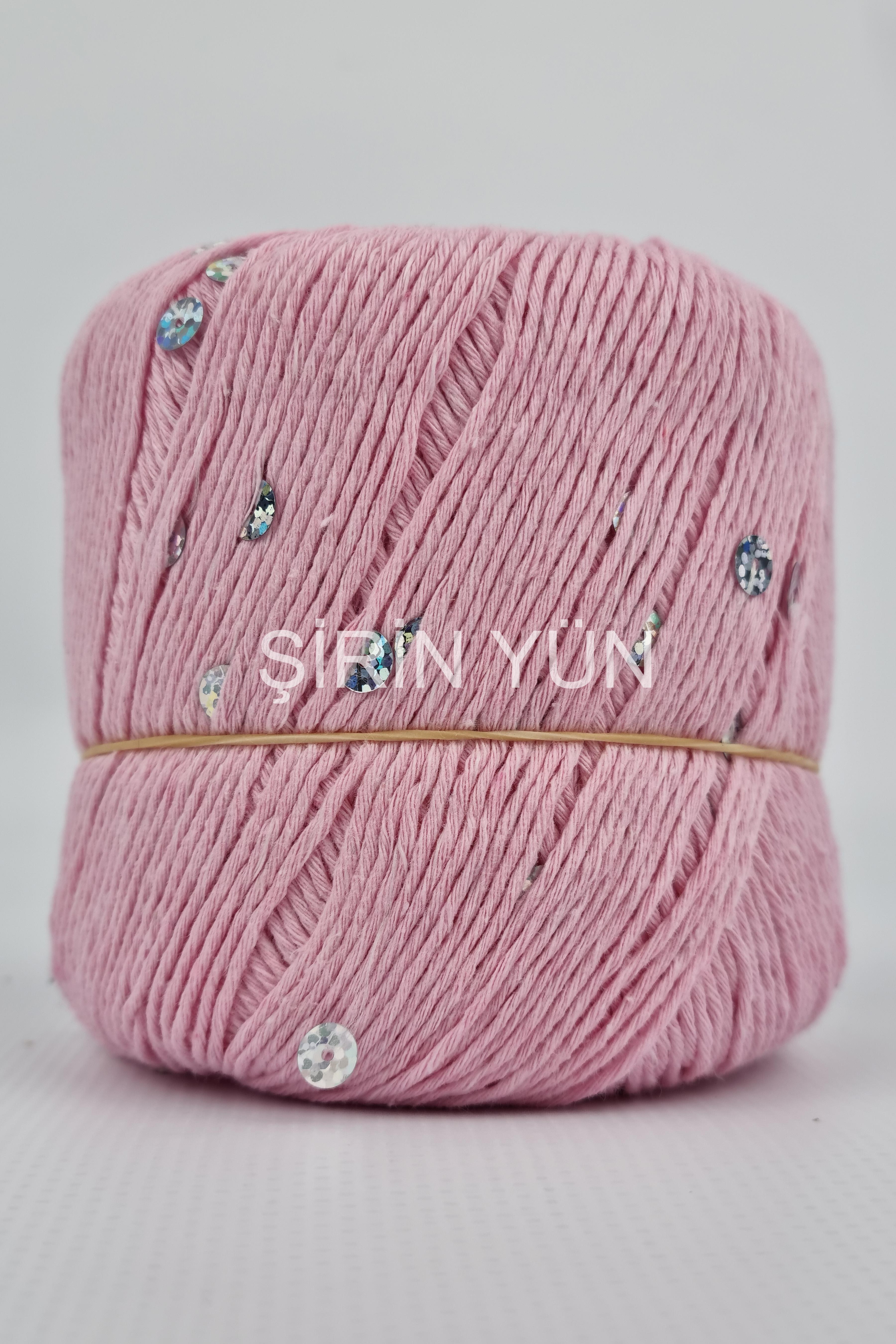 Pullu Örgü İpi 50 Gram 100 Metre Açık Pembe 1406