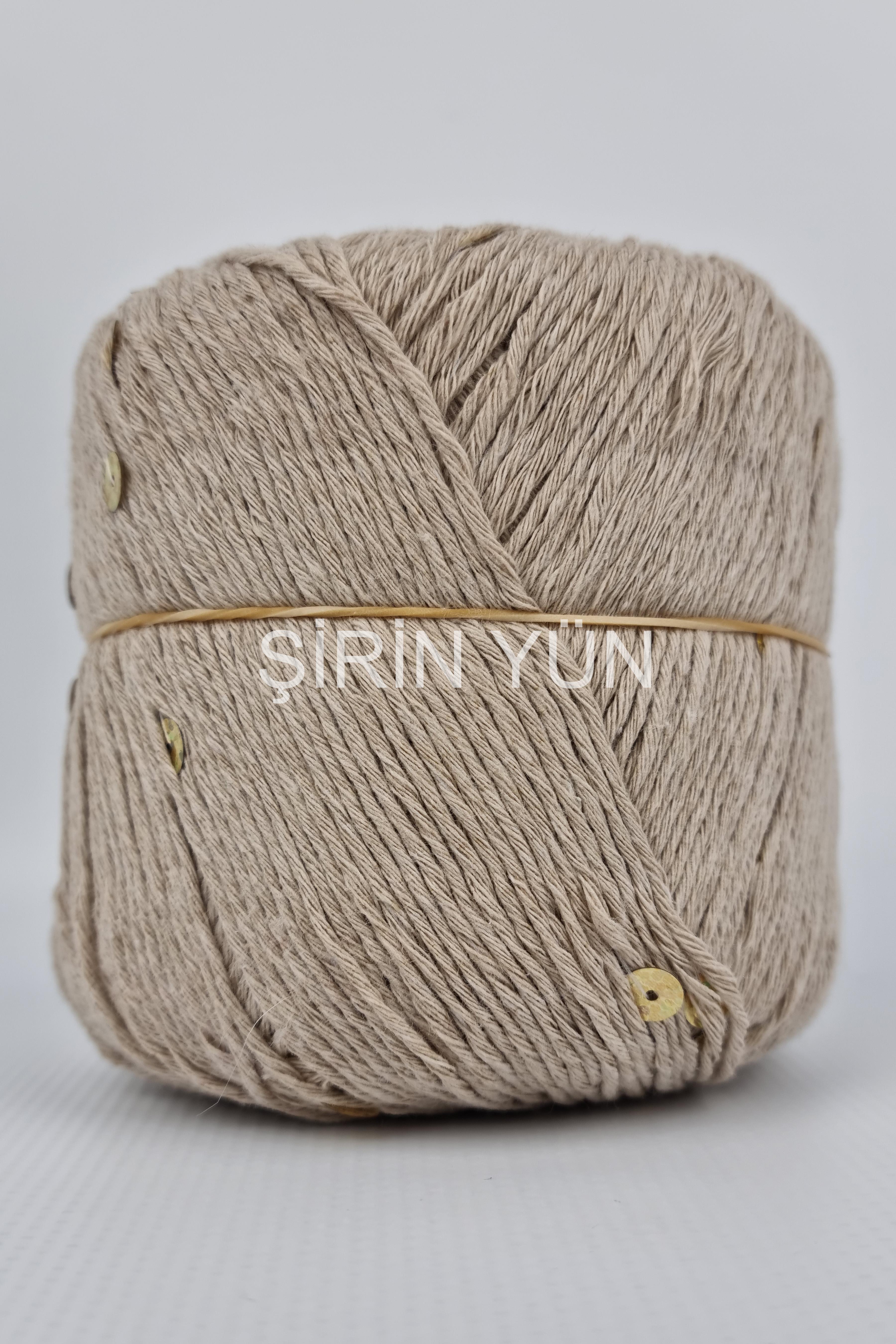 Pullu Örgü İpi 50 Gram 100 Metre Bej 2304