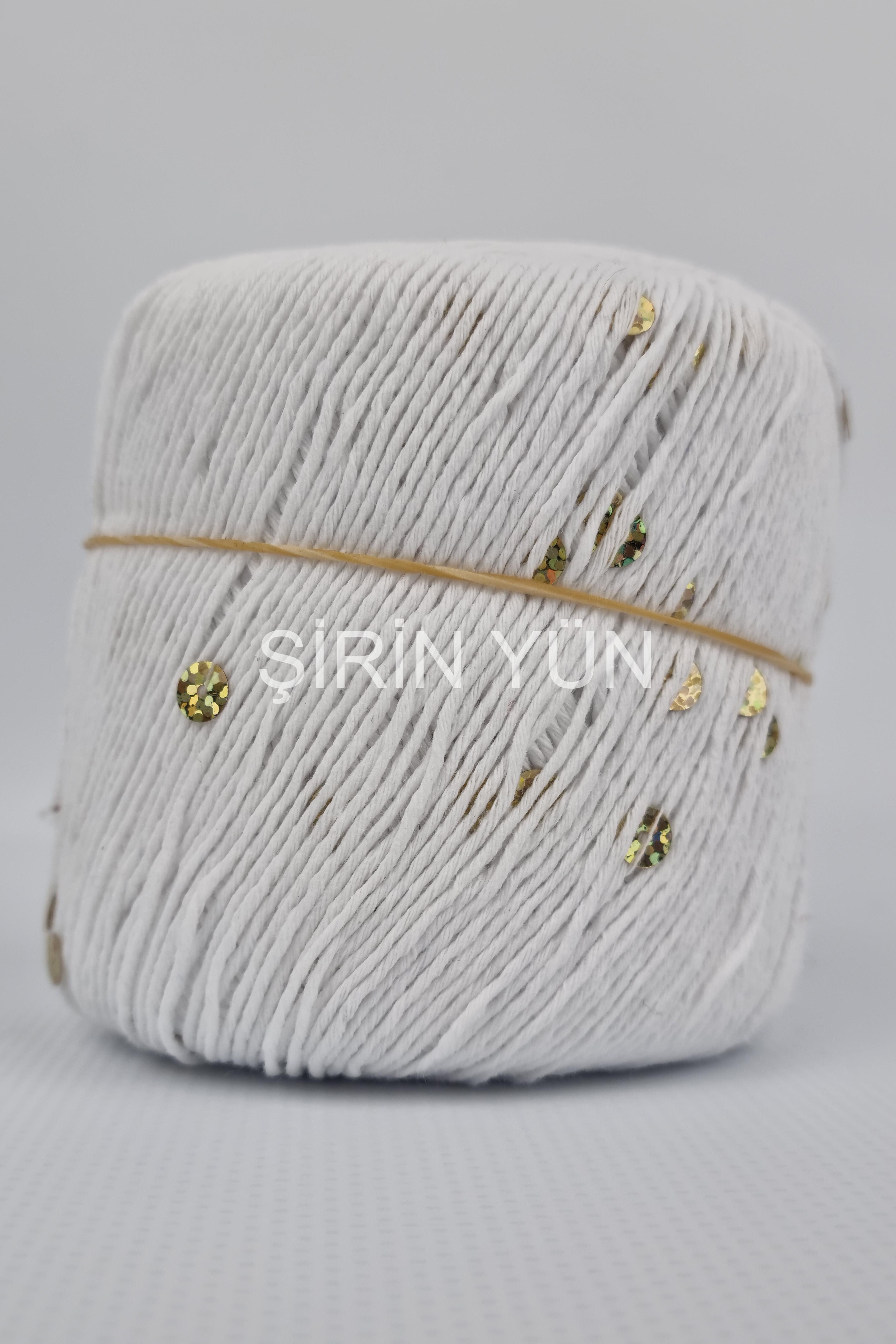 Pullu Örgü İpi 50 Gram 100 Metre Beyaz 2306