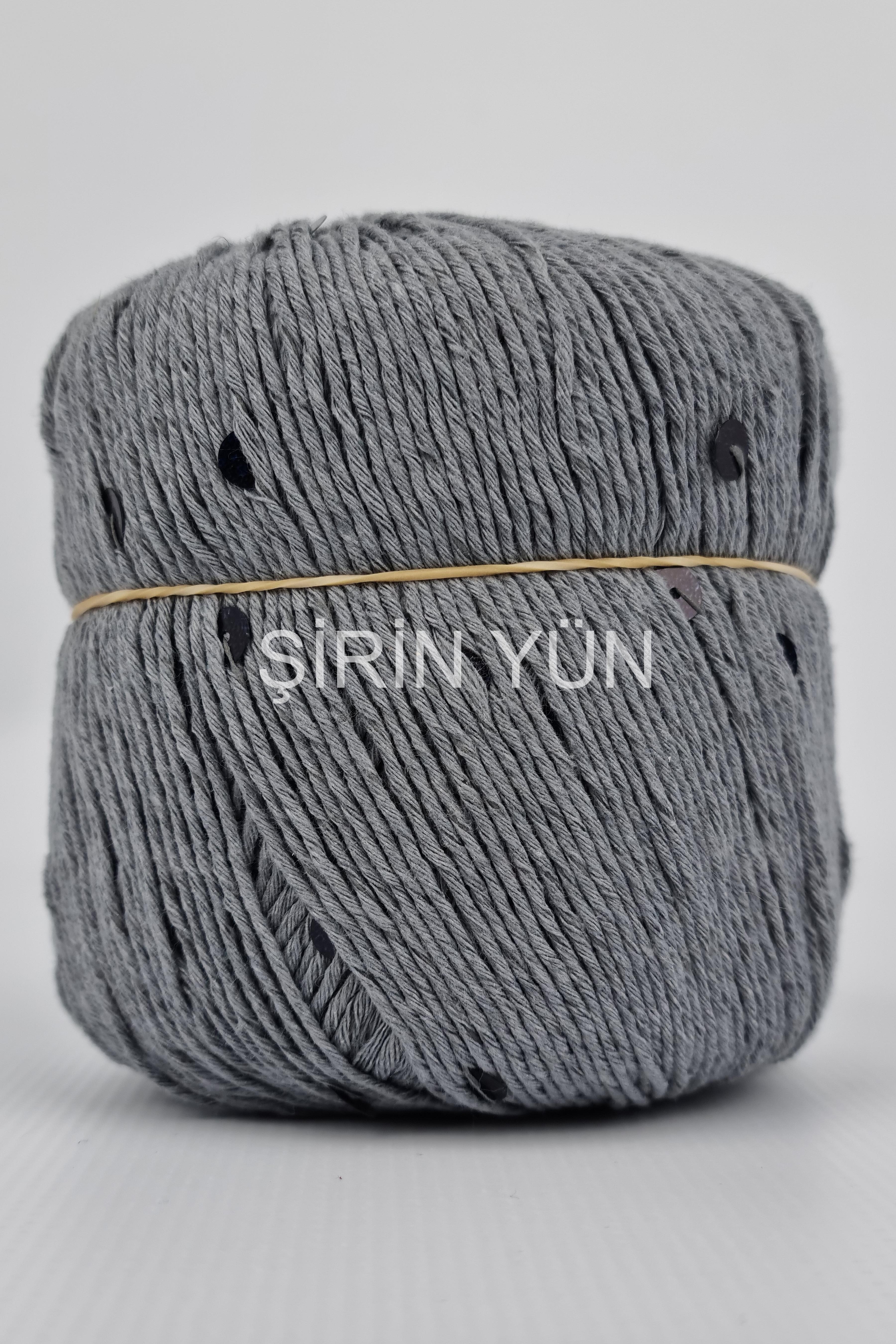 Pullu Örgü İpi 50 Gram 100 Metre Koyu Gri 3104