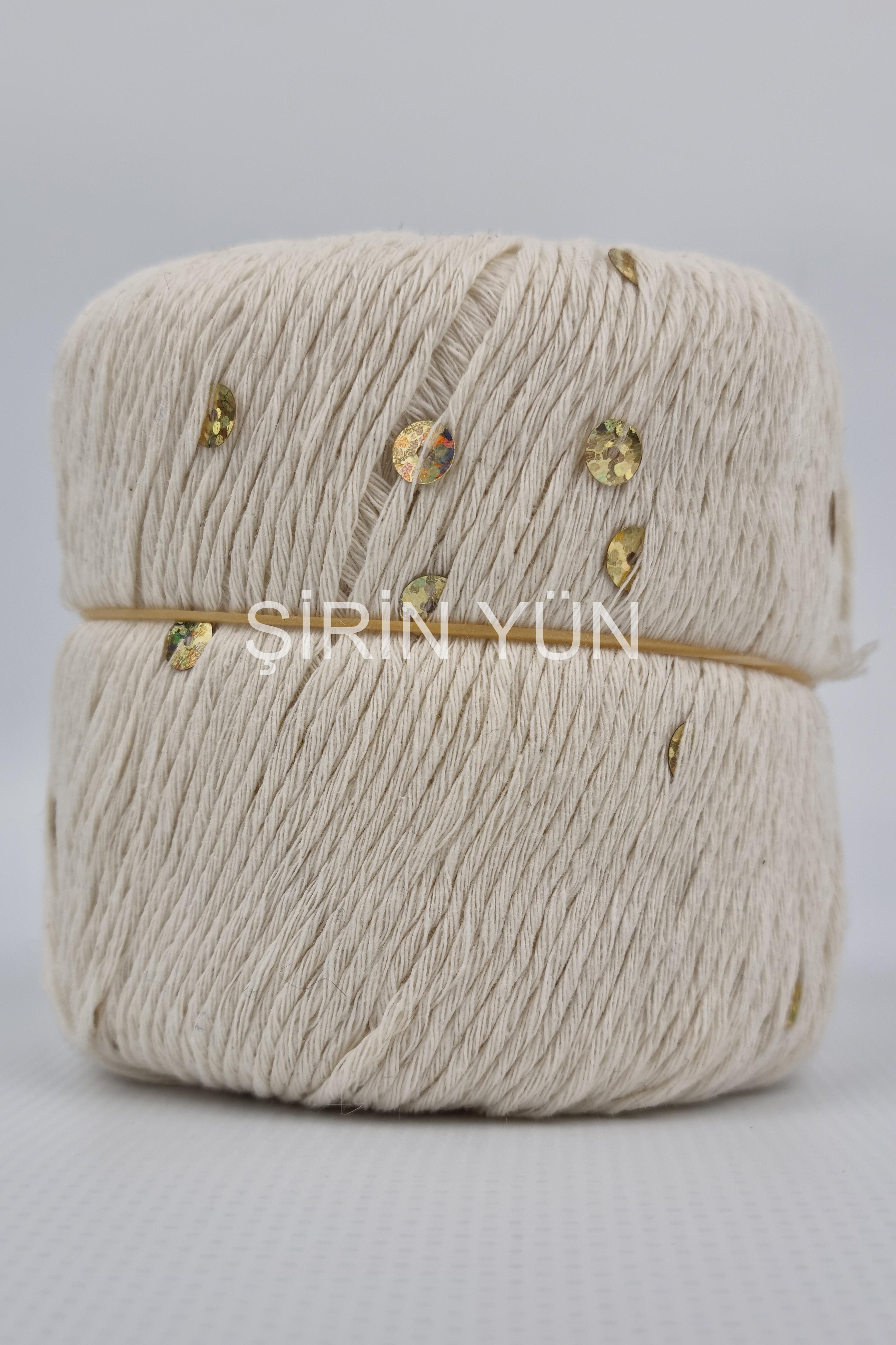 Pullu Örgü İpi 50 Gram 100 Metre Krem 2305