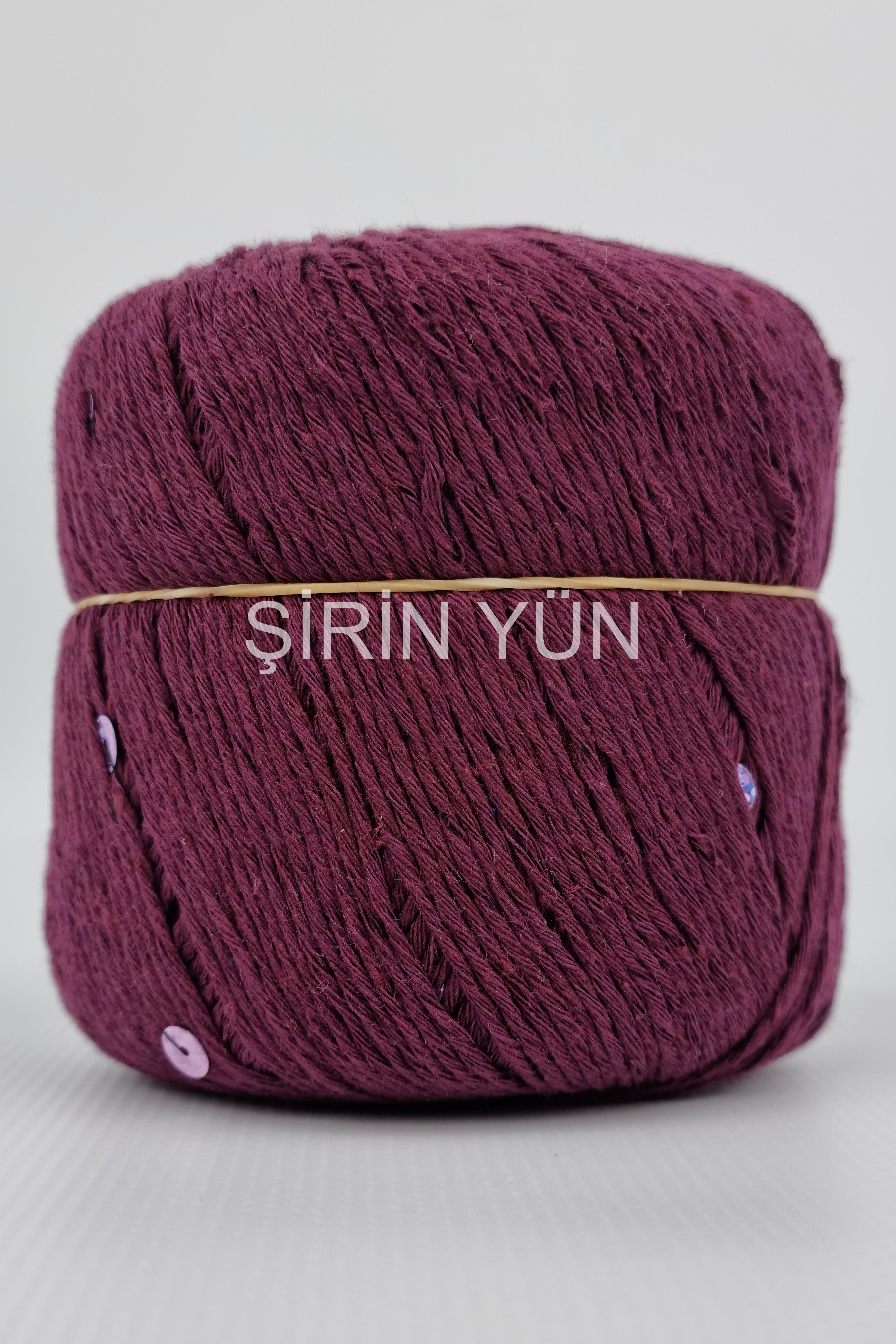 Pullu Örgü İpi 50 Gram 100 Metre Mürdüm 3503