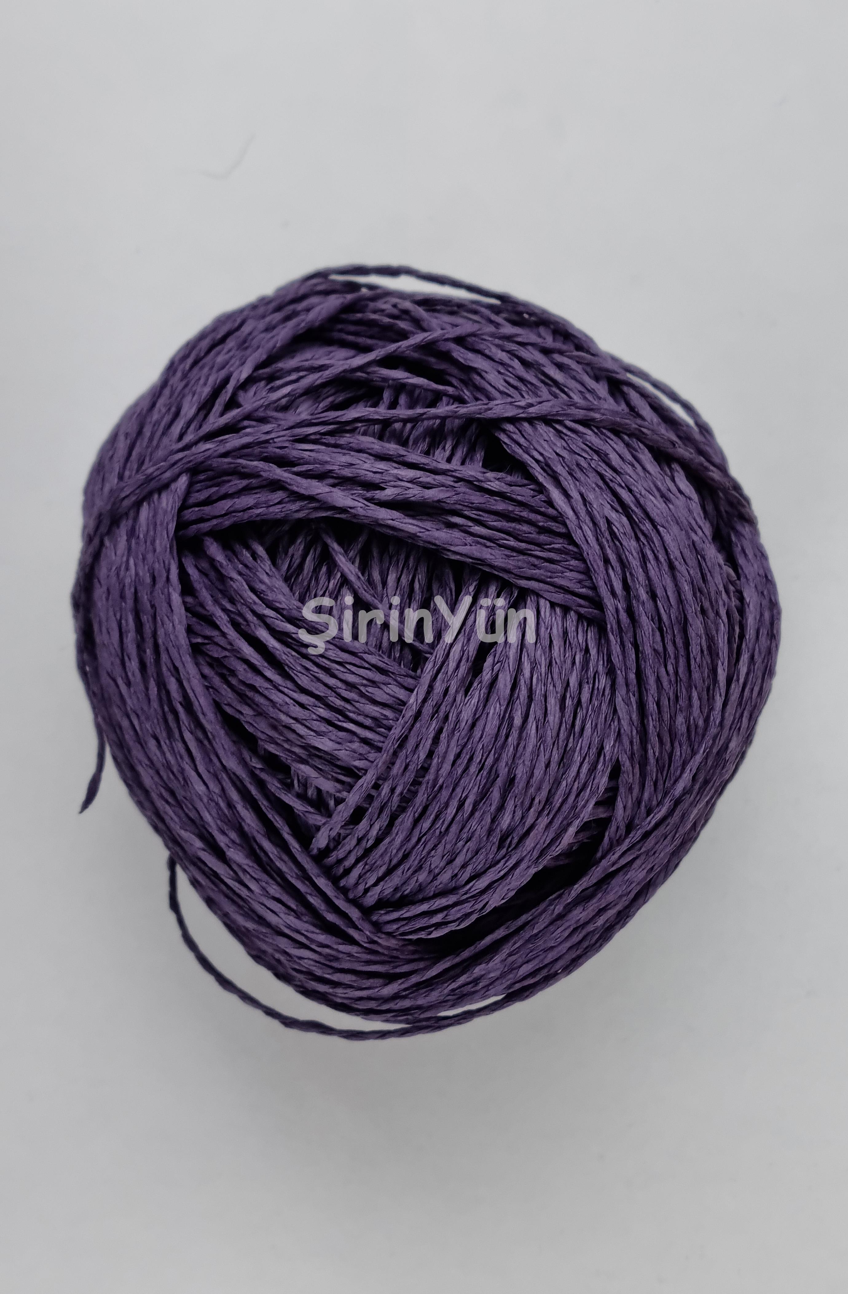 Sarılmış Kağıt İp 100 Gram Patlıcan Moru