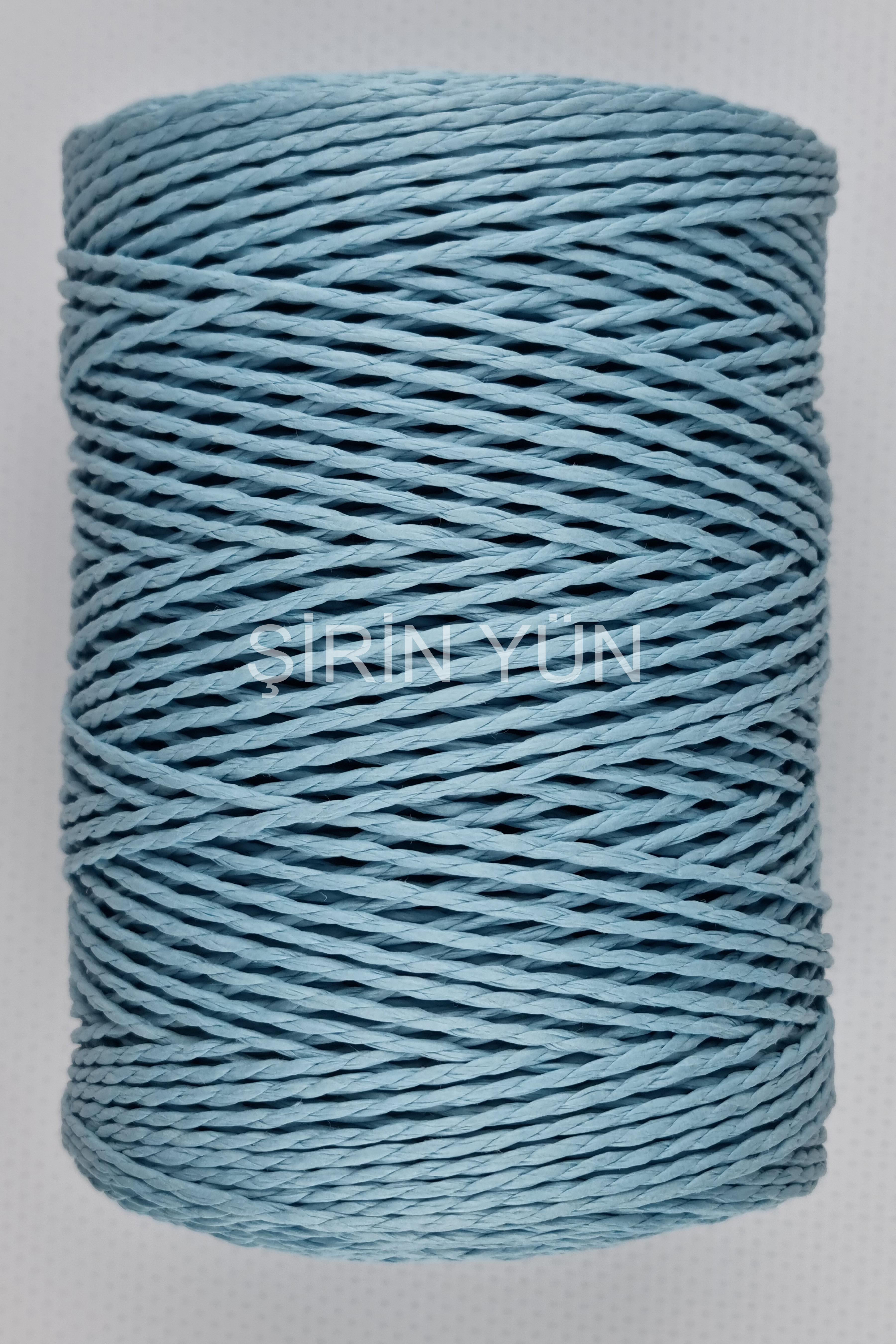 Sarılmış Kağıt İp 200 Gram 240 Metre Açık Mavi 36