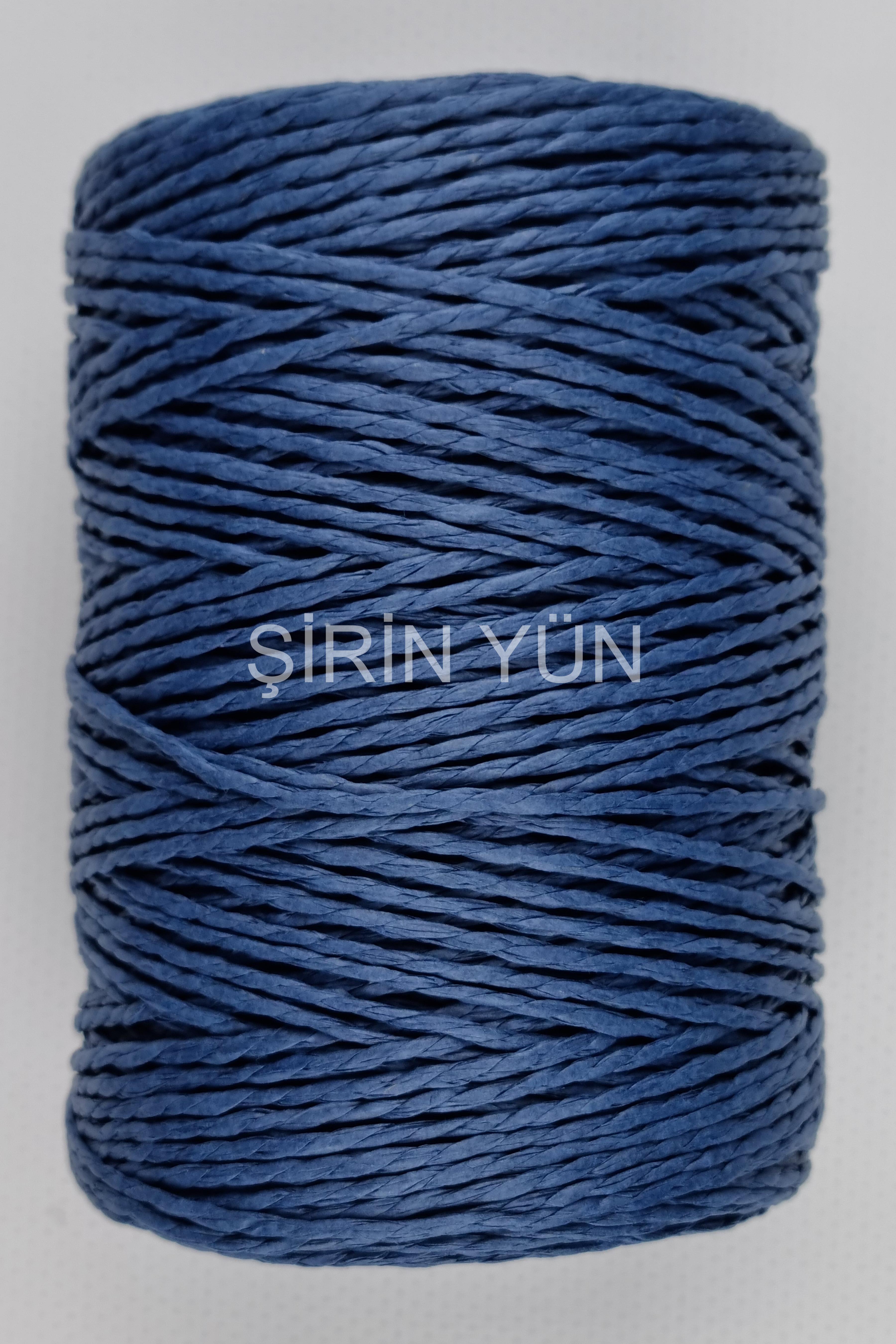 Sarılmış Kağıt İp 200 Gram 240 Metre Kot Mavi 05