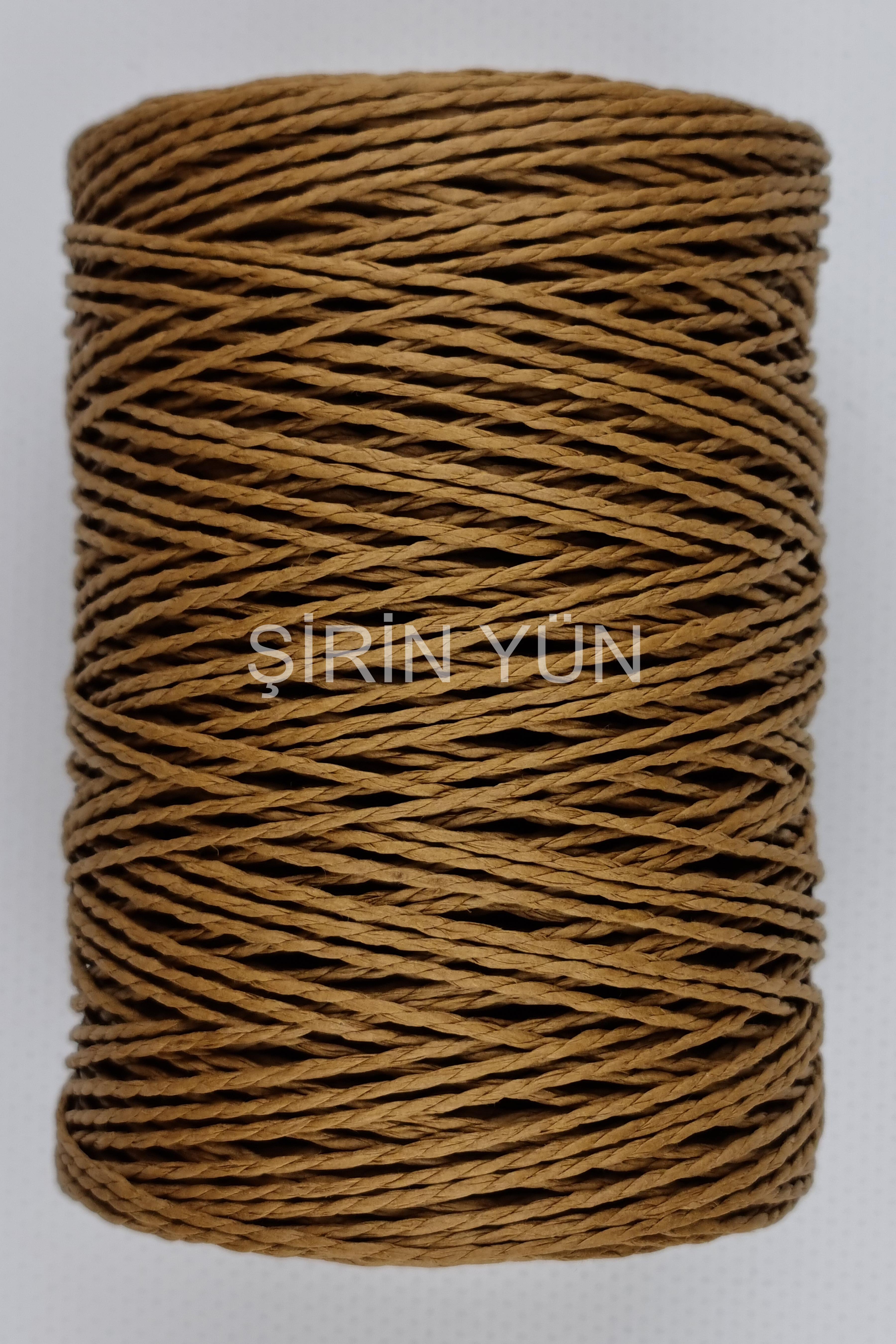 Sarılmış Kağıt İp 200 Gram 240 Metre Koyu Bej 42