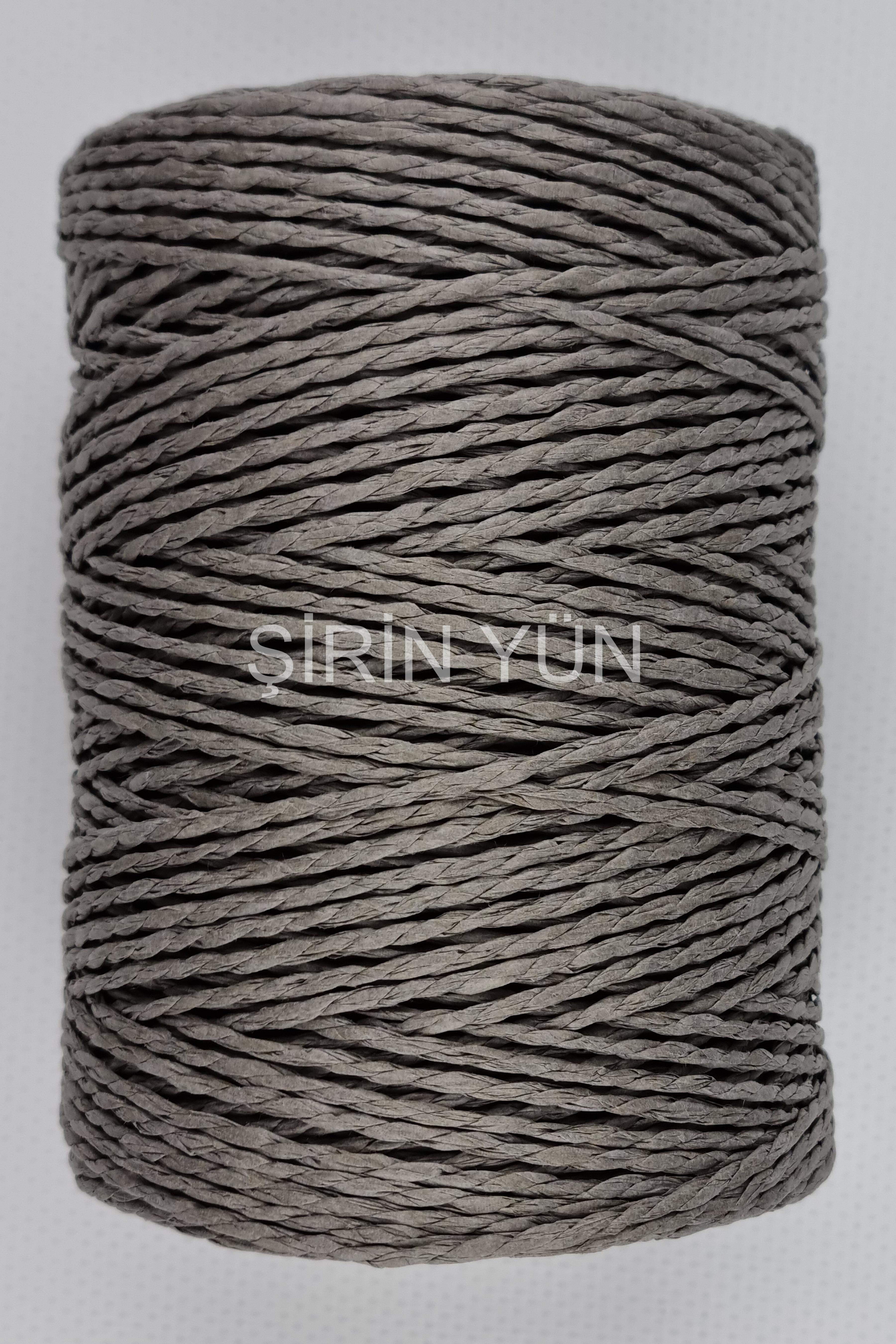 Sarılmış Kağıt İp 200 Gram 240 Metre Koyu Gri 64