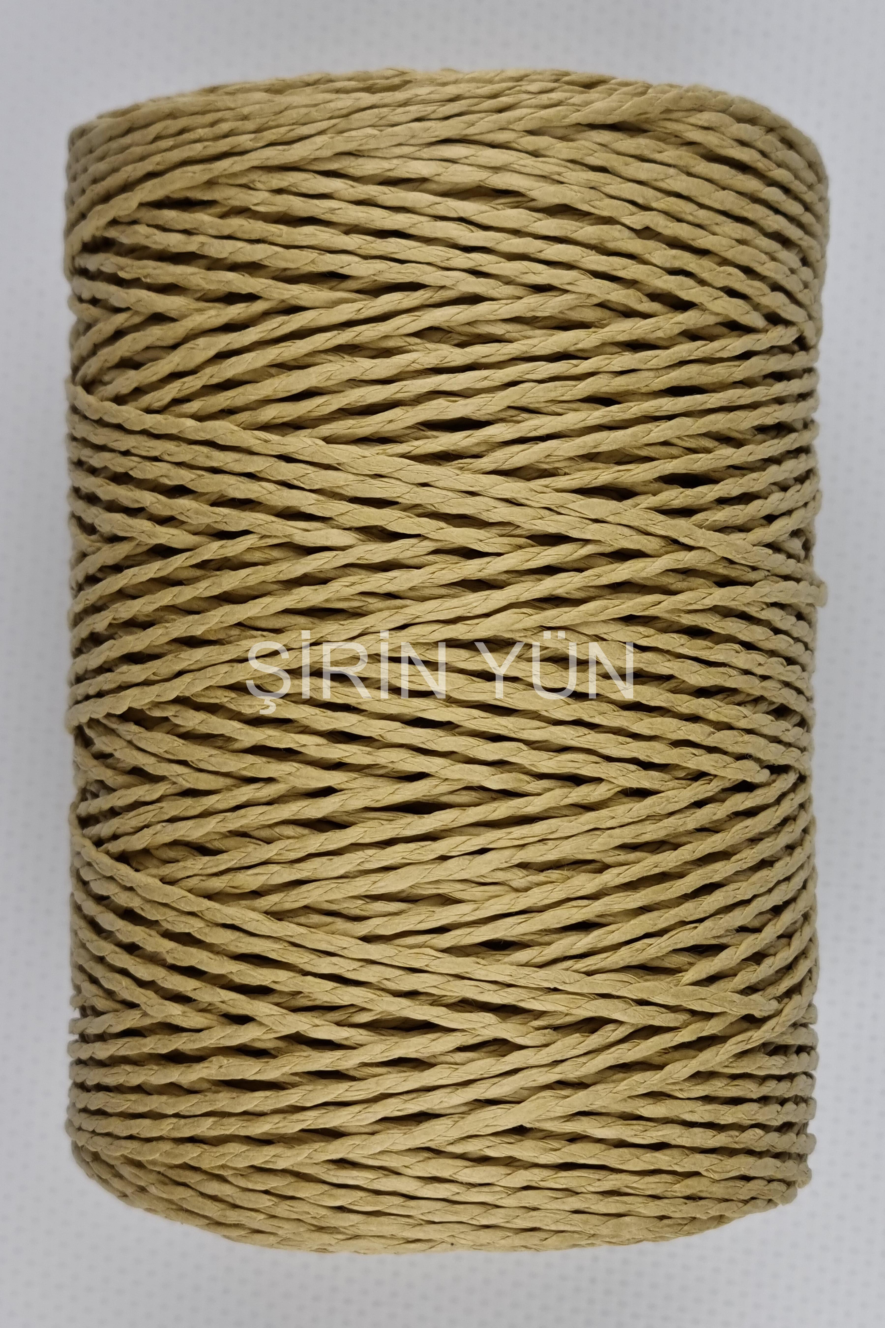 Sarılmış Kağıt İp 200 Gram 240 Metre Koyu Saman 02