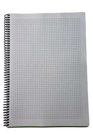 A4 Spiralli Desenli Karton Kapaklı 80 Yaprak Kareli Defter 1 Adet Siyah