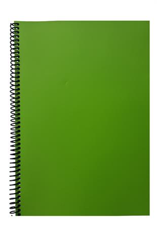 A4 Spiralli Pvc Kapaklı 80 Yaprak Çizgili Defter 1 Adet Yeşil