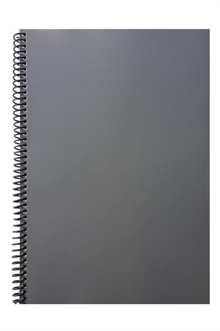 A4 Spiralli Pvc Kapaklı 80 Yaprak Çizgili Defter 1 Adet Gri