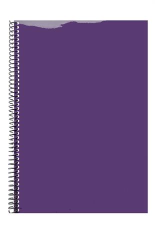 A4 Spiralli Pvc Kapaklı 80 Yaprak Kareli Defter 1 Adet Mor