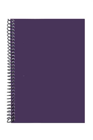 A5 Spiralli Pvc Kapaklı 80 Yaprak Çizgili Defter 1 Adet Mor