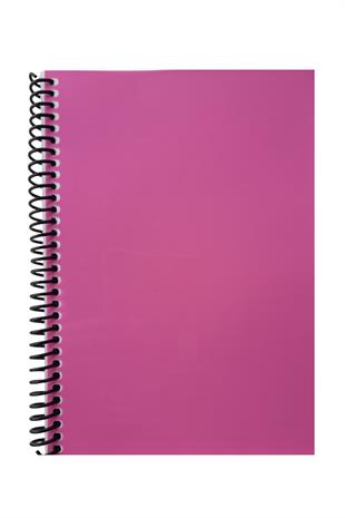 A5 Spiralli Pvc Kapaklı 80 Yaprak Çizgili Defter 1 Adet Pembe