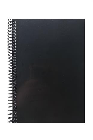 A5 Spiralli Pvc Kapaklı 80 Yaprak Çizgili 4lü Defter Seti Yeşil - Turuncu - Siyah - Kırmızı