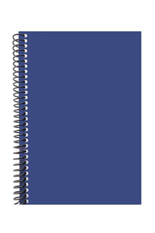 A5 Spiralli Pvc Kapaklı 80 Yaprak Kareli 4lü Defter Seti Denim - Yeşil - Gri - Kırmızı