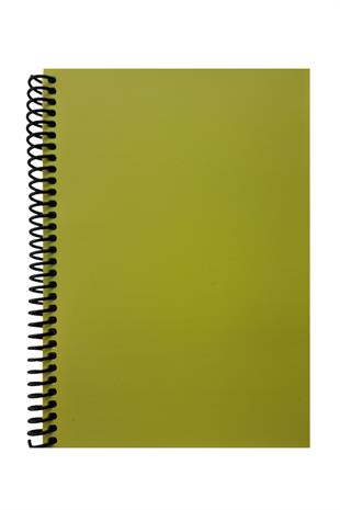 A5 Spiralli Pvc Kapaklı 80 Yaprak Kareli Defter 1 Adet Neon Sarı