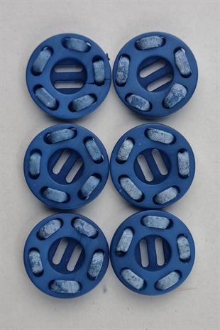 Akrilik Deri Süslemeli Yuvarlak Denim Kaban Çeket Hırka Yelek Düğmesi 6 Adet