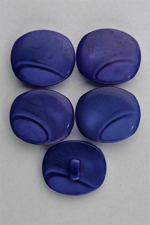 Akrilik Desenli Oval Morcivert Kaban Çeket Hırka Düğmesi 5 Adet