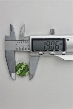 Akrilik Dört Delikli Parlak Mint Kaban Çeket Hırka Yelek Düğmesi 6 Adet