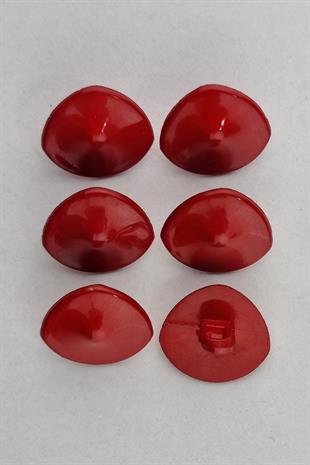 Akrilik Midye Koyu kırmızı Kaban Çeket Hırka Yelek Düğmesi 6 Adet