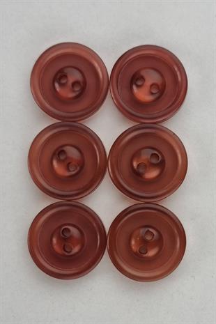 Akrilik Şeffaf Renkli Taba Kaban Çeket Hırka Yelek Düğmesi 6 Adet