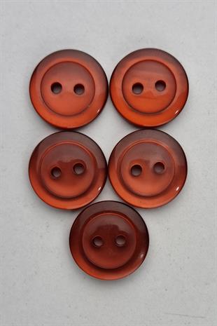 Akrilik Şeffaf Yuvarlak Renkli Taba Çeket Hırka Yelek Düğmesi 5 Adet