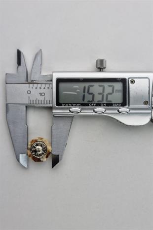 Akrilik Taş Görünümlü Ortası Metal Çeket Yelek Düğmesi 5 Adet