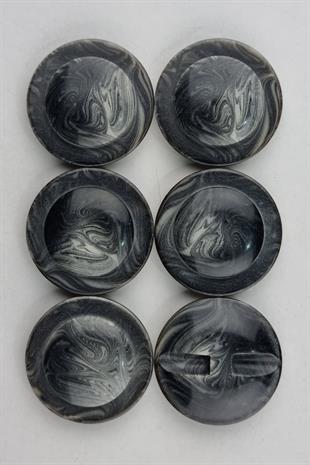 Akrilik Bombeli Batik Desen Krem Kaban Çeket Hırka Düğmesi 6 Adet