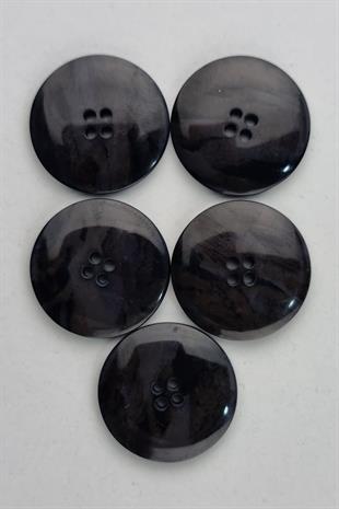 Akrilik Yuvarlak Batik Desen Mor-Bej  Çeket Hırka Yelek Düğmesi 5 Adet