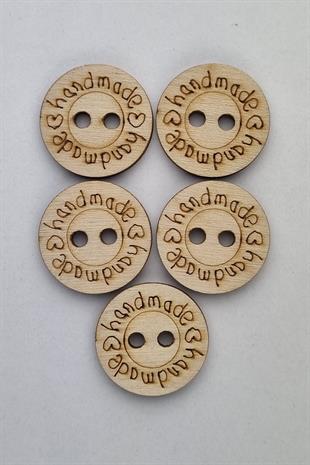 Büyük Boy Ahşap Handmade Çeket Hırka Yelek Düğmesi 5 Adet