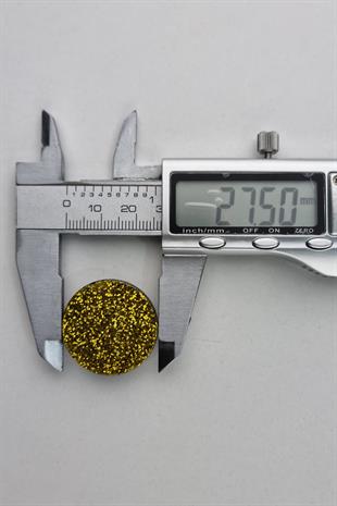 Büyük Boy Akrilik Simli Açık Mor Kaban Çeket Hırka Yelek Düğmesi 5 Adet