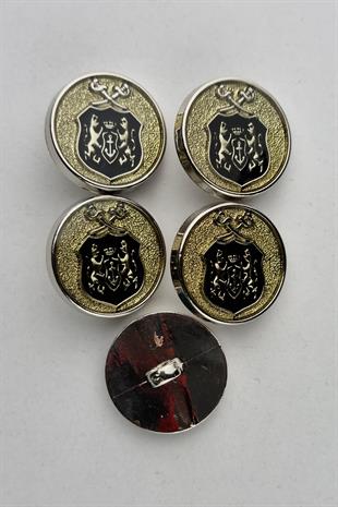 Büyük Boy Blazer Efe Yeleği Düğmesi - Desen 2 5 Adet